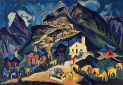 Alpine Cattle Drive by Ernst Ludwig Kirchner